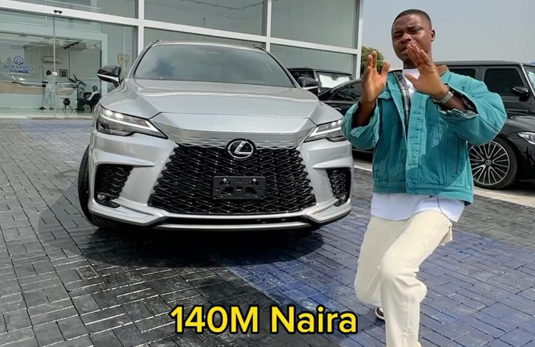 Fans React as Ola of Lagos Shows Off 2023 Lexus RX350 Worth N140 Million