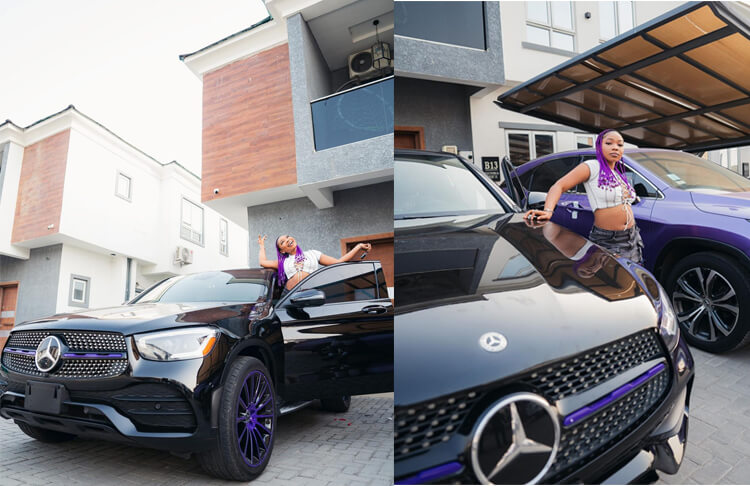 Singer Guchi splashes over N60Million as she buys herself a brand New Mercedes Benz GLC 300 Coupe