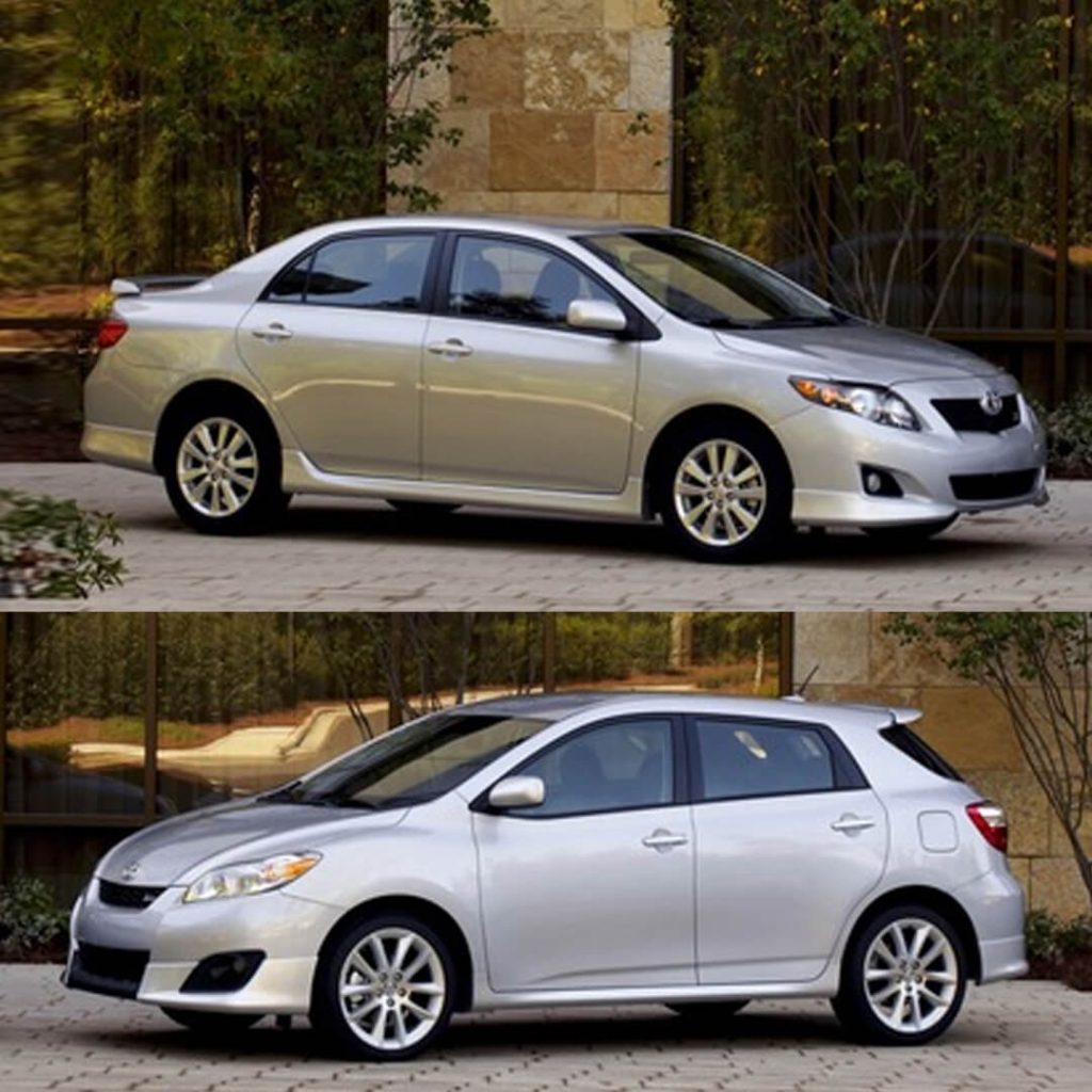 Toyota Corolla and Toyota Matrix