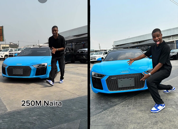 Reaction as Ola of Lagos Review 2019 Audi R8 Spyder Convertible Quattro, Priced 250M Naira