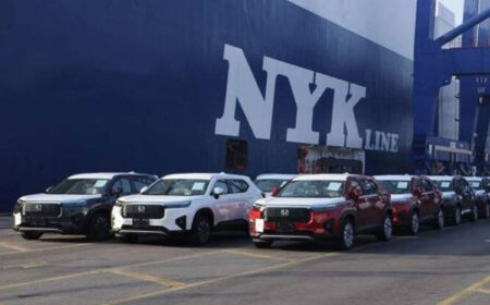 Honda cars on shipment