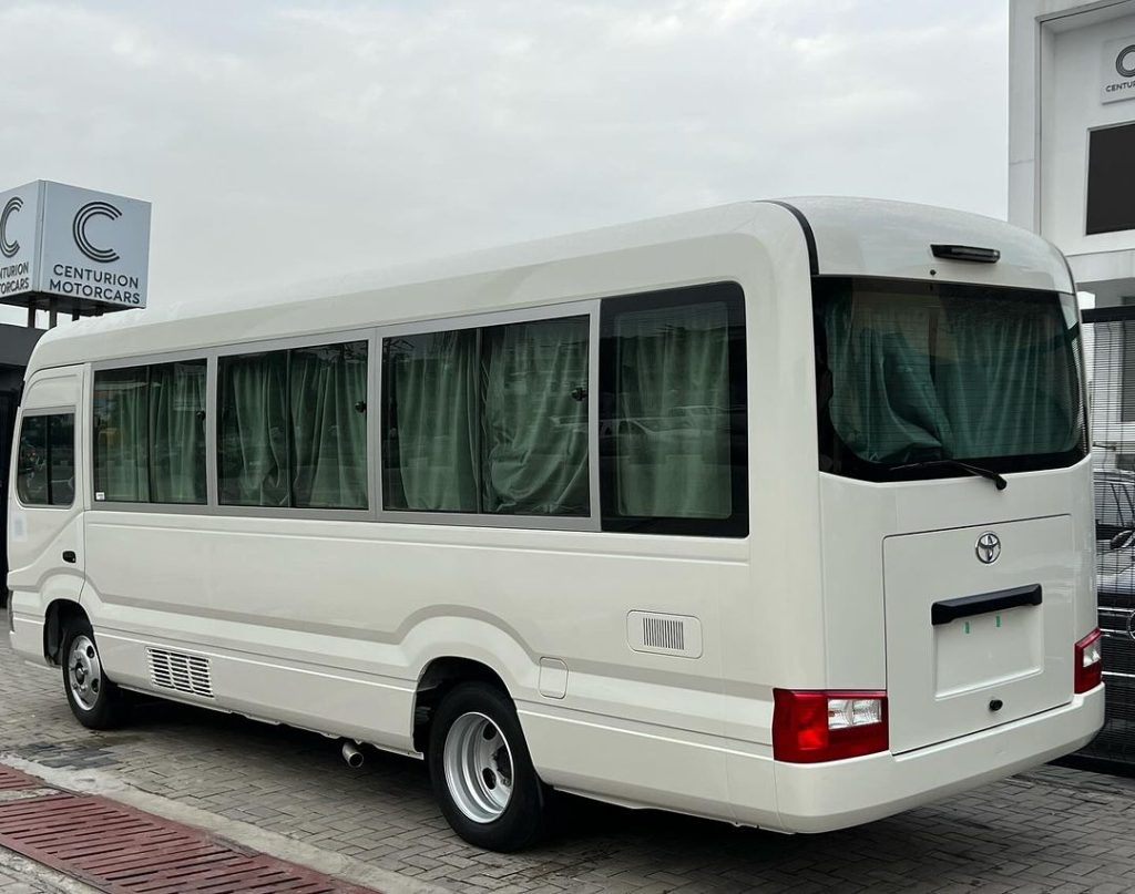 Toyota Coaster 2024 back view