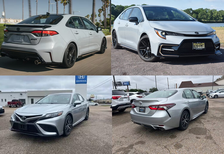 2022 Toyota Corolla and 2022 Toyota Camry