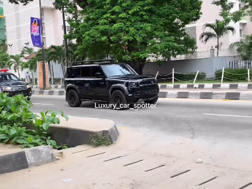 2023 Land Rover Defender worth over N200 Million naira elegantly cruising in the street of Lagos