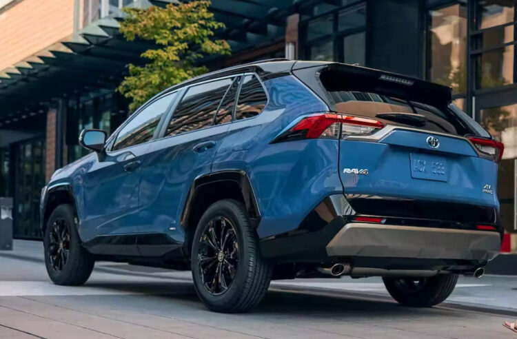 2023 toyota rav4 prime back view