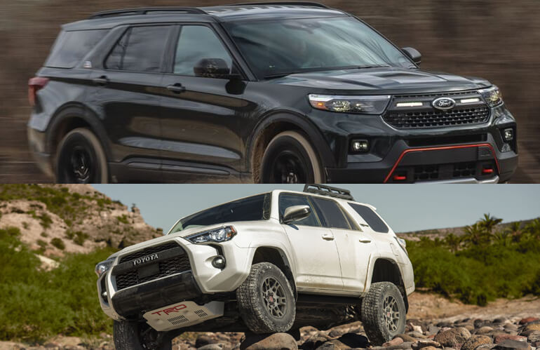 2024 Toyota 4Runner and 2024 Ford Explorer - Which is Better