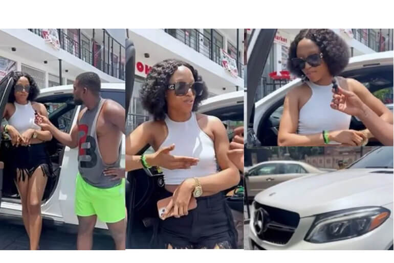 21-year-old Amaka trends online after claiming to have bought a Benz worth N36M with Okrika business