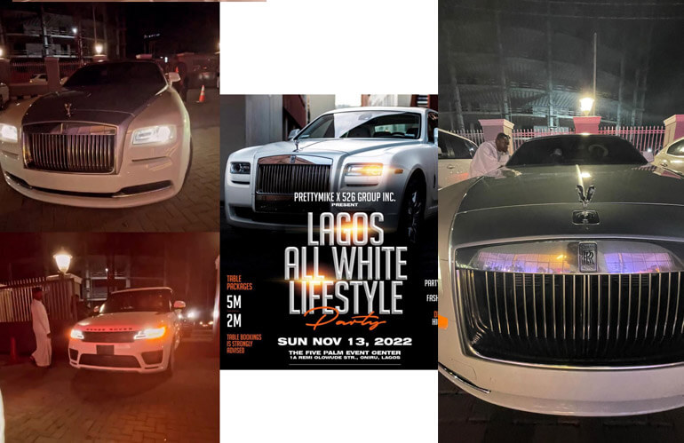 Luxury Cars Worth Millions Sported At The Celebrity All-White Lifestyle Party In Lagos