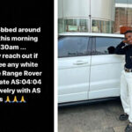 Actor Alesh Loses and Recovers His Range Rover in Lagos Within a Day