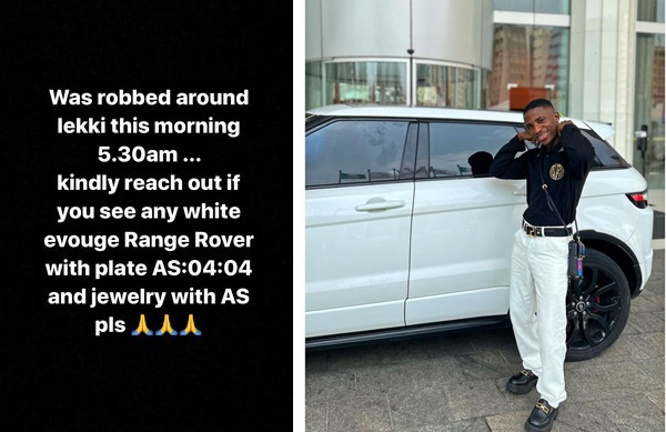 Actor Alesh Loses and Recovers His Range Rover in Lagos Within a Day