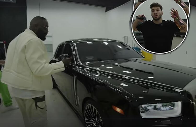 Adin Ross tries to sell Rick Ross his one-of-one Rolls-Royce Cullinan