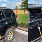 Angry protesting NULGE members seize Chairman, Vice-chairman and secretary official cars