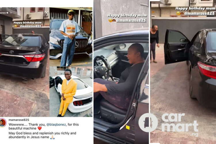 Blaqbonez buys his mother a multi-million naira car for her birthday