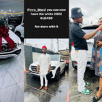 Blord teased his wife - Mrs_blord, you can now have the white 2022 GLE450 worth N80 million - after spending N210 million on a 2022 Mercedes Benz G-wagon G63