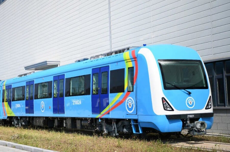 Blue Rail Line Train in lagos