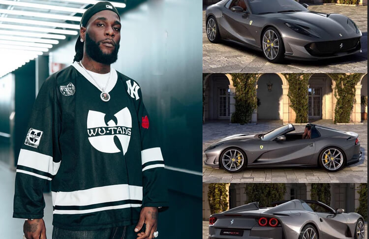 Burna Boy Buys brand new Ferrari 812 GTS Superfast, Rumored to be N840 million