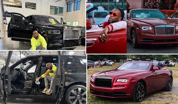 Burna Boy’s Rolls Royce and Davido’s Rolls Royce which Is More Expensive