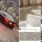 Driver seen trying to prove a point that his Lexus is better than Benz when it comes to driving inside flood