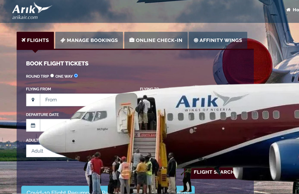 Arik Air Online Booking And How To Book Cheap Flights