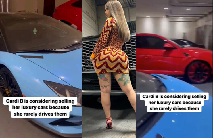 Cardi B considering selling her luxury cars because she rarely drives them