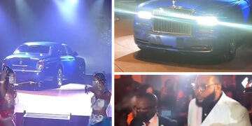 Check out how E-Money Arrived on Stage For His 40th Birthday In Rolls-Royce Phantom