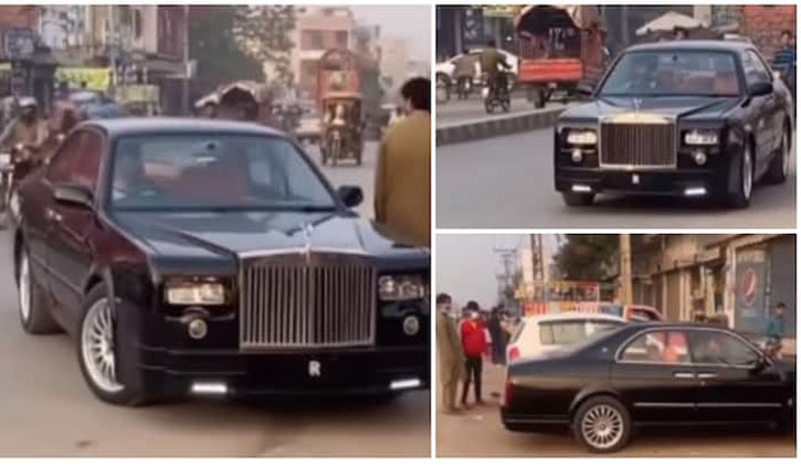 Check out how Man converted his Mercedes Benz to Rolls Royce, Video Got People Laughing