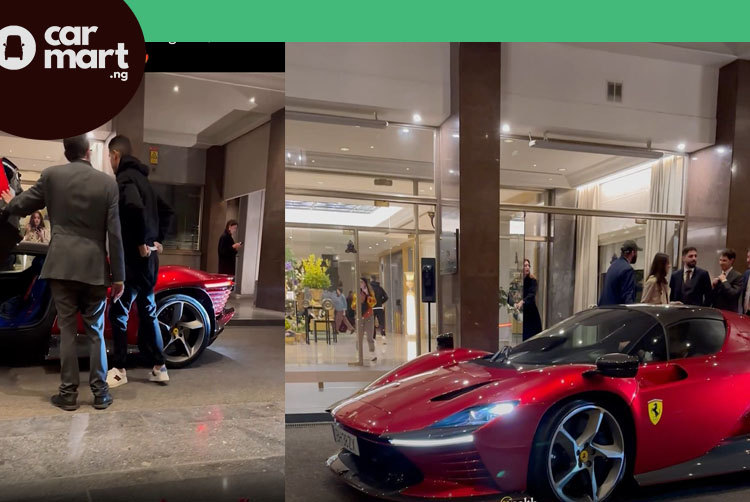 Cristiano Ronaldo pulled up in his 3 billion naira Ferrari Daytona SP3