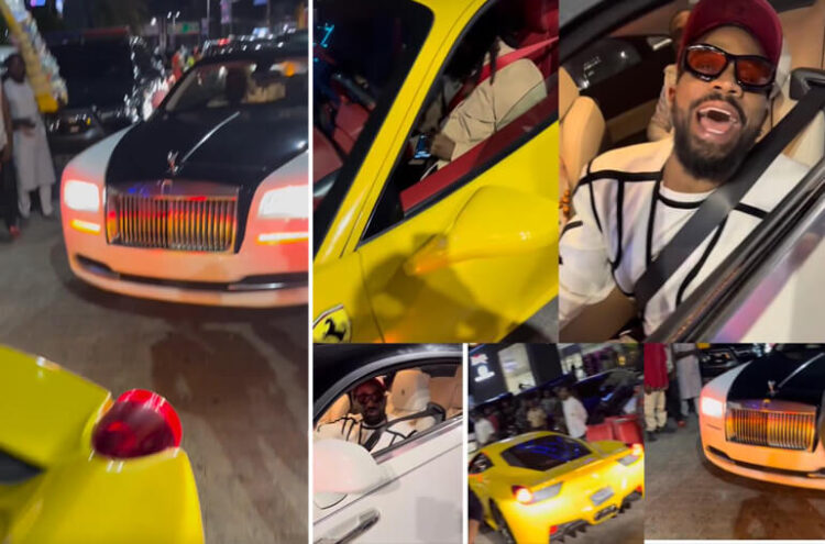 Cubana Chiefpriest Shows off Moment Timaya and D’banj Shows Up in their Luxurious Ride