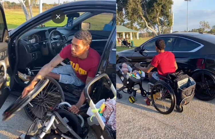 Dad Using Wheel Chair Shares Heartwarming Way He Gets Himself and His Toddler into the Car