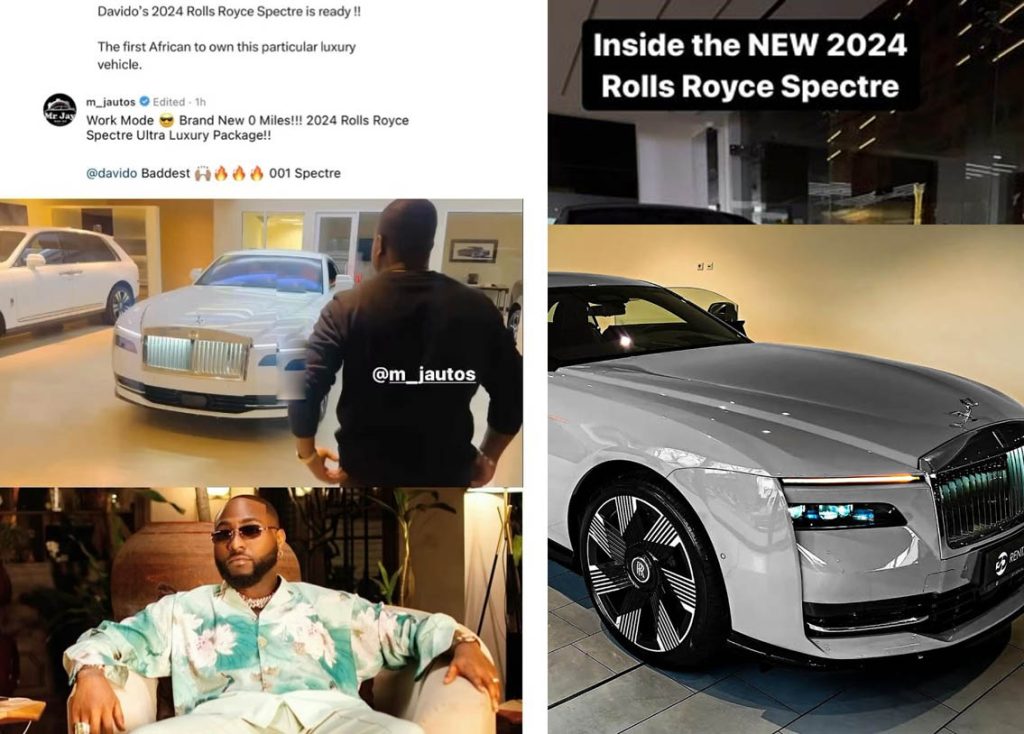 Davido 2024 Rolls Royce Spectre