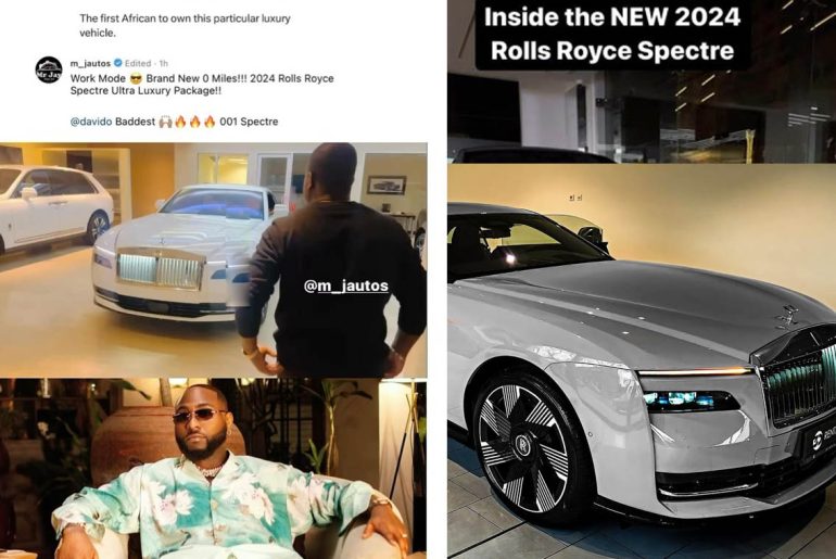 Davido 2024 Rolls Royce Spectre