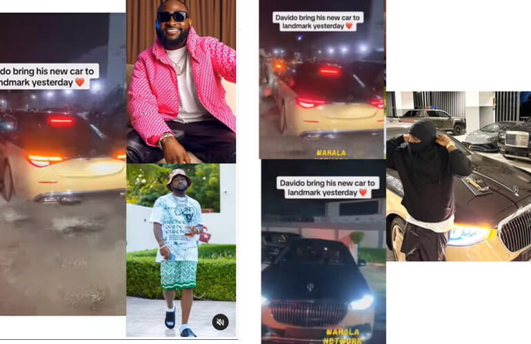 Davido Spotted Washing His 2023 Mercedes-Maybach S680 Worth $600,000 at Landmark