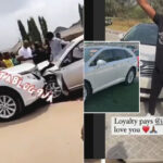 Davidos-PA-Isreal-crashes-his-new-car-in-Edo-State