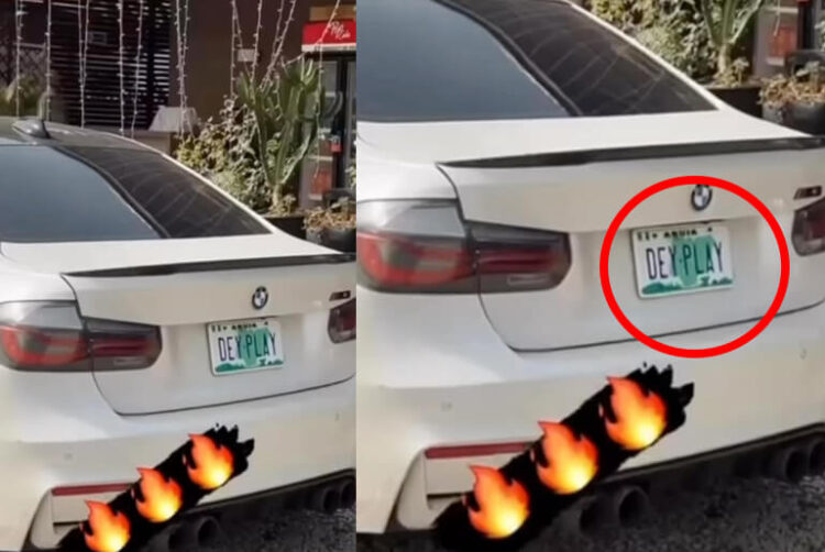 Dey play plate number spotted on BMW M3 in Abuja