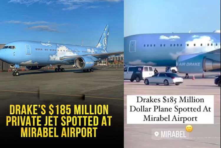 Drake’s exclusive Boeing 767 jet worth $185 million was spotted at Mirabel Airport