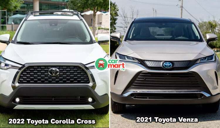 2022 Toyota Corolla Cross Vs 2021 Toyota Venza