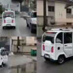 An image showing an Electric Keke Napep moving inside an Estate in Lagos.