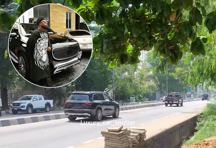 Fekomi CEO 'Komiyo Lawrence' was spotted cruising his N250Million Brand New Mercedes Benz Maybach GLS 600