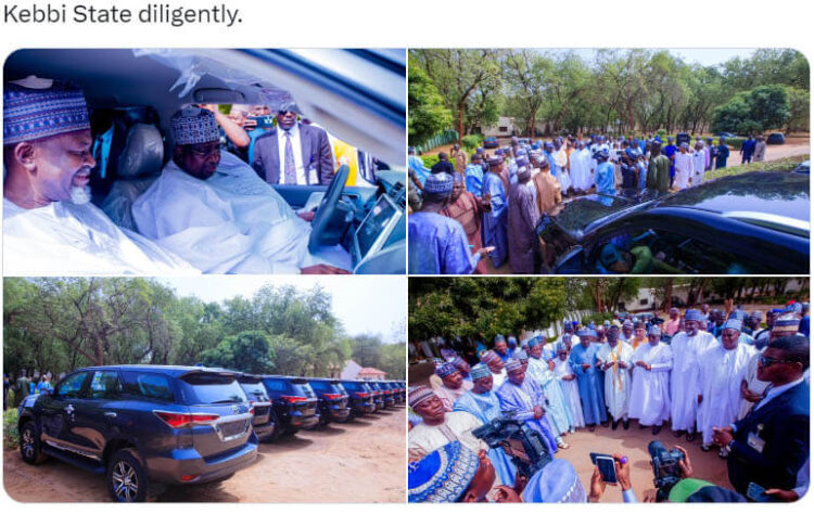 Gov. Idris of Kebbi State Gifts Lawmakers 24 Toyota Jeep In the spirit of collaboration