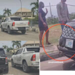 Hilux Driver Smashes the Bumper of a Range Rover Driver in Lagos