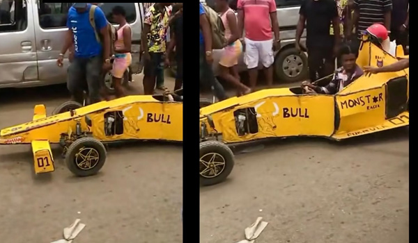 I made 'Bull Monster' F1-Inspired Car, Nigerian Man builds cool low-budget, People Throw Money at Him