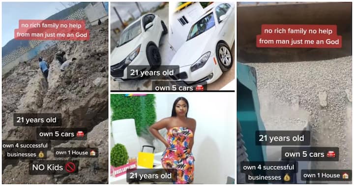 No Rich Family, No Help From Man: 21 Years Old Lady Shows Off Her 5 Cars, House & Businesses