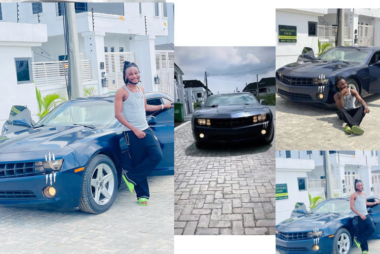 Instagram comedian casting milli just got himself a chevolet Camaro worth millions