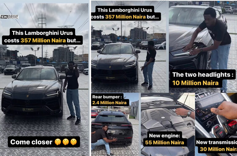 It Cost Over N100 Million to Buy Lamborghini Urus Spare Parts