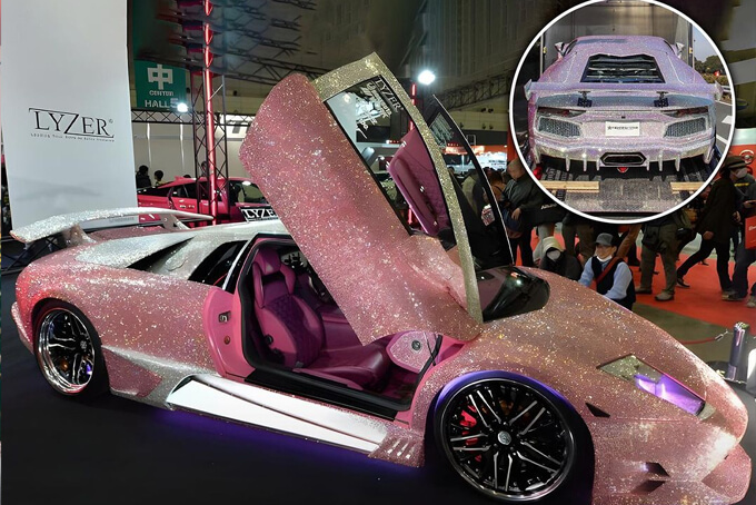 Japanese Man Buys Lamborghini Covered In Thousands Of Pink Diamonds