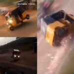 An image showing a group of men engaging in a Keke drift.
