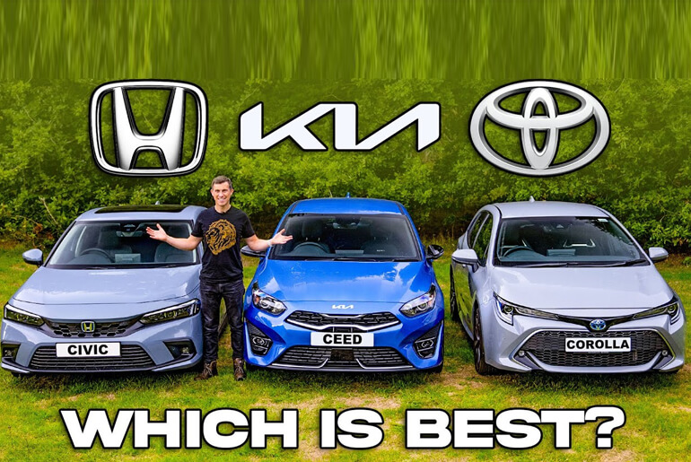 Kia Optima, Toyota Corolla and Honda Civic