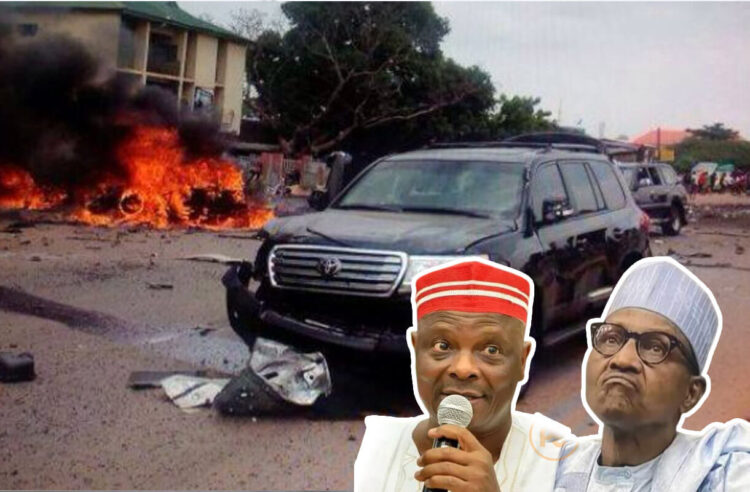 Kwankwaso’s armoured vehicle gift helped me survive 2014 bomb attack in Kaduna, Buhari