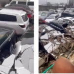 Lagos Car Dealer in Terrible Shock After a Building Collapse On Top Display Cars Worth Millions