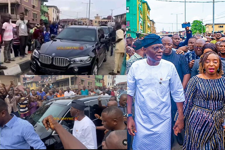 Lagos Gov. Sanwo-Olu Drove Himself To Cast Vote In His ₦60m BMW X5 Protection VR6